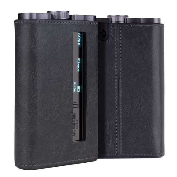 Funda para dispositivo MITER iFi Audio Gryphon negro de cuero PU