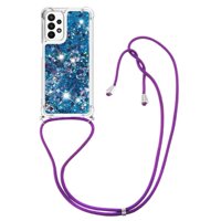Funda Foxdock Para Samsung Galaxy A23 Con Cuerda Ajustable, Brillo Líquido, Protección Antigolpes Y Lente – Ideal Para Regalo