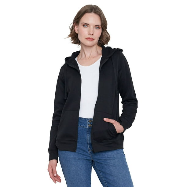 Polerón Mujer Hoddie Negro Básico Corona