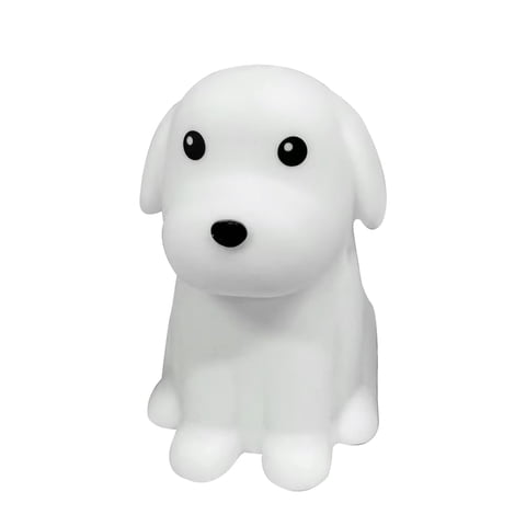 El Edén - Lámpara Diseño Perro, Espanta Cuco De Silicona Kawaii, Usb Color Blanco