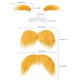 thumbnail image 2 of Falsos bigotes y cejas amarillos woxafo - 2 piezas para cosplay y fiestas, 2 of 7