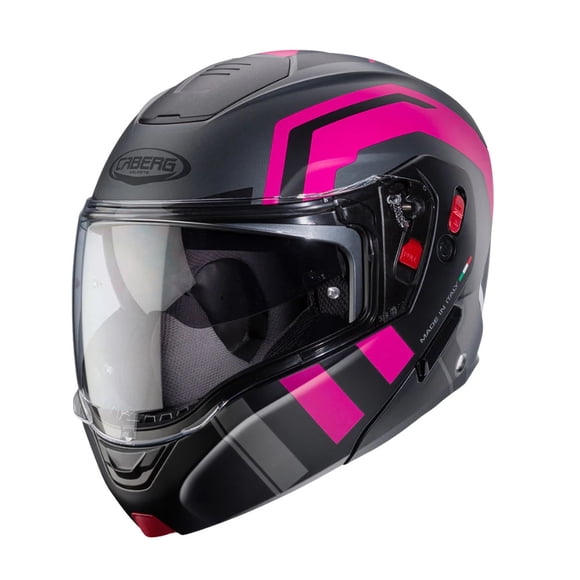 Casco para moto Caberg Horus X Road Matt Gun Metal/Black/Fuchsia S