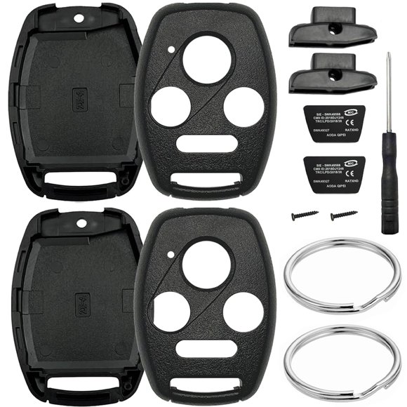 Carcasa de mando a distancia JJCHQ (Pack de 2) para Honda Accord/Civic/Pilot/CR-V