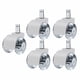 thumbnail image 4 of 5 Uds. de Ruedas para Ordenador Y Oficina, Ruedas de Suelo de Pu, Ruedas de Repuesto Universales, Ruedas de Oficina de 2,5 Pulgadas, Piezas para Muebl Blanco B, 4 of 5