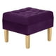 thumbnail image 2 of Pouf Wood 1c Felpa 05 Morado, 2 of 4