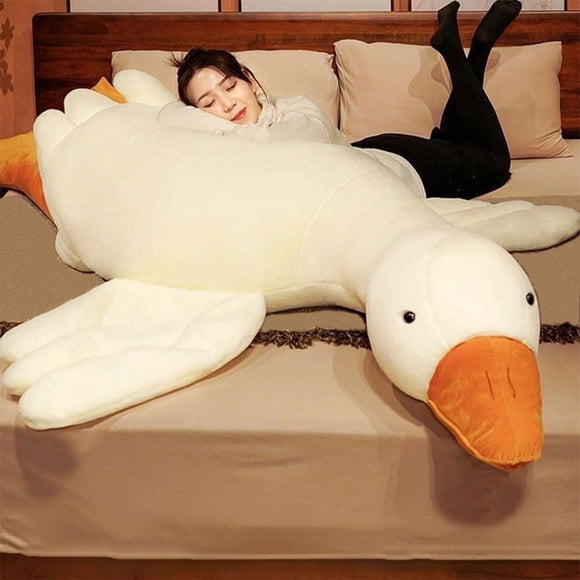 Almohada de peluche con forma de cisne Srutirbo Giant, color blanco, 190 cm