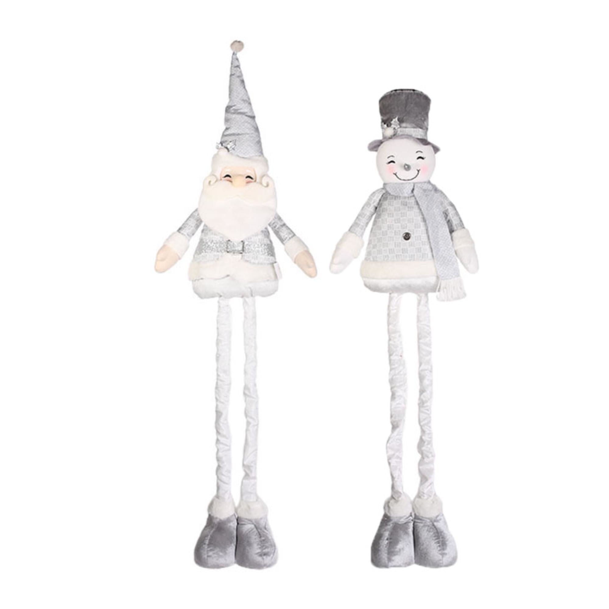 Figura Decorativa Navideña Extensible De Pie Plateado, Producto Surtido, 1 Un Holiday Time