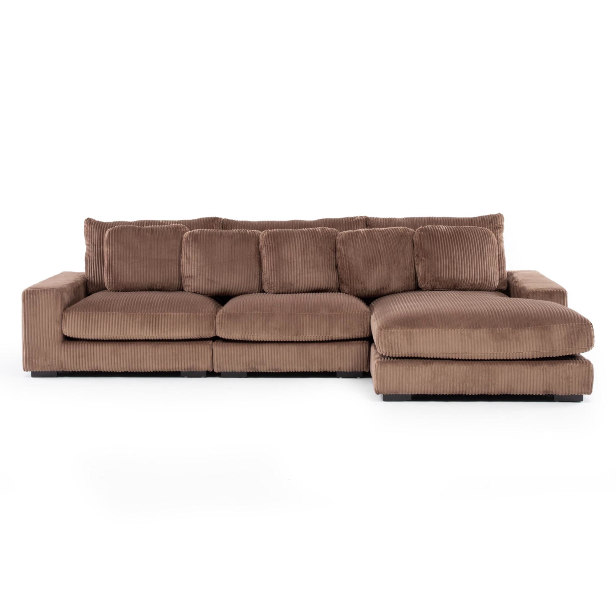 Daniels - Sofá Seccional Kansas Chaise Derecho Café