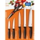 thumbnail image 2 of Juego De 5 Cuchillos Y Tijeras Brinox De Acero Inoxidable Negro, 2 of 2