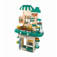 Genérico - Cocina Interactiva Moderna Para Niñas Y Niños Con Sonido Y Luces Verde