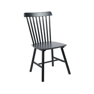 Habita2 Chile - Silla Windsor Madera Maciza De Alta Calidad Estructura Fuerte Barnizado Semi Matte - Negro