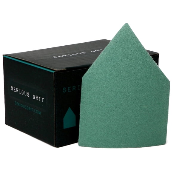 Hojas de lijado Serious Grit, grano 150, triangulares de 90 mm x 65 mm, 50 unidades