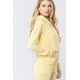thumbnail image 2 of Sudadera con Capucha Básica Activa de Felpa Francesa en Amarillo Mantequilla, 2 of 3