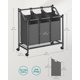 thumbnail image 5 of Clasificador de ropa SONGMICS - Cesta enrollable (3 bolsas, 45 L), color gris pizarra, 5 of 6
