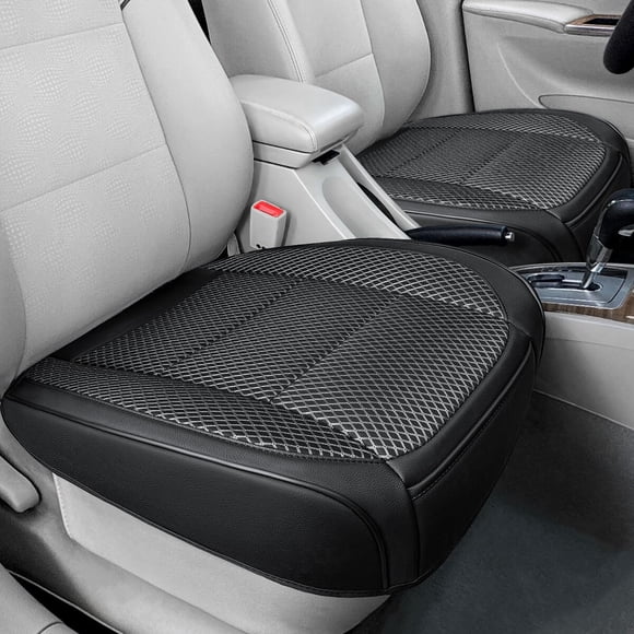 Funda De Asiento Negro Cuero Malla 3d Ventilada