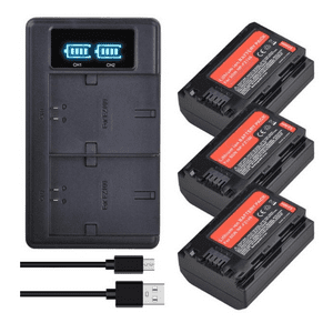 Genérico - 3 Baterías Np-Fz100 + Cargador Doble Bc-Qz1 Alternativo Sony