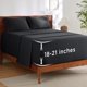 thumbnail image 1 of Juego de sábanas Bedsure Queen Deep Pocket de 21 pulgadas, color negro, suave y refrescante, 1 of 8