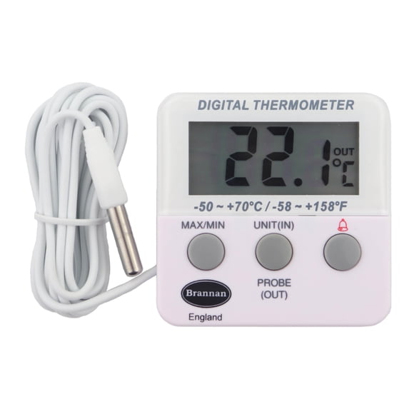 Termómetro digital Brannan para refrigerador con alarma