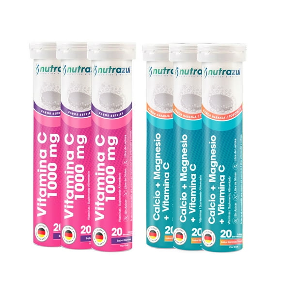 Vitamina C+calcio -magnesio -pack 6