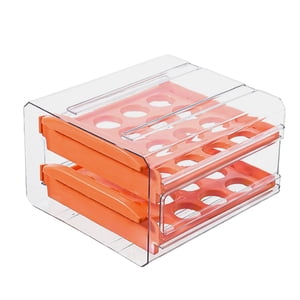 Magideal - Huevos Cocina Refrigerador Huevo Contenedor Almacenamiento Ristente Y Duraro , Naranja