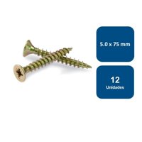 Rukafe Basics - Tornillo Madera Multiuso 5.0 X 75Mm 12 Un.