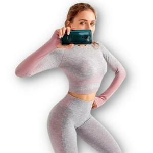 Wild Travel - Conjunto De Fitness De Gimnasio De 2 Piezas Rosado