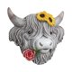 thumbnail image 2 of Escultura De Pared Decorativa De Vaca De Las Tierras Altas, Ideal Como Regalo Para La Granja, La Oficina Y El Hogar, En Color Gris., 2 of 5