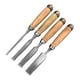 thumbnail image 1 of Acero al carbono tallado semicírculo de madera Chisel Set DIY manija de madera Herramientas de carpintería Paquete de 4 (50 acero al carbono 4PC), 1 of 3