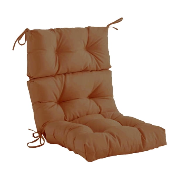 Cojín para respaldo de asiento de exterior, cojín para mecedora, cojín suave y cómodo para silla, cojín para asiento de jardín, patio, muebles de pati Café