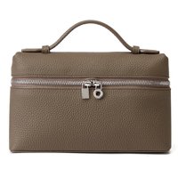 Bandolera Rejolly L19 Con Asa En La Parte Superior De Piel Gris Para Mujer