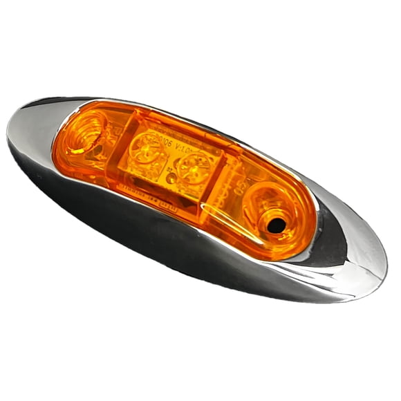 Luz LED marcadora/de separación RV Designer L931, color ámbar con bisel cromado