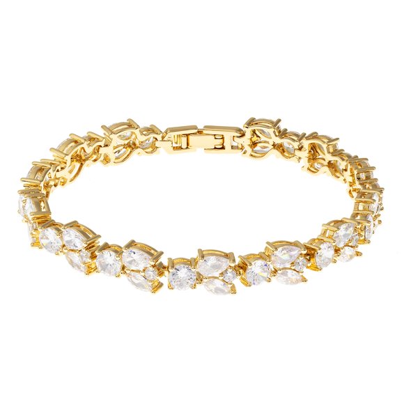 Brazalete ELEGANT CONFETTI Juliet chapado en oro amarillo de 18 quilates