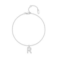 Pulsera Heshpaws S925 Sterling Silver Inicial A-Z Plata