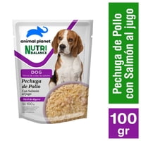 Alimento Húmedo Perro Adulto Y Cachorro Sabor Pechuga De Pollo Con Salmón Al Jugo Pouch 100 G Animal Planet