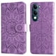 thumbnail image 5 of Funda tipo cartera FOXDOCK para Vivo Y29s 5G , diseño girasol en relieve, cuero PU, cierre magnético, soporte y tarjetero, 5 of 5