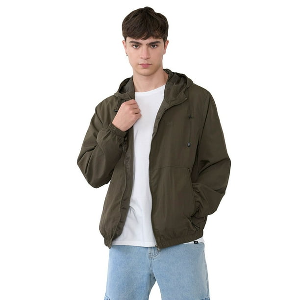 Casaca Hombre Full Zipper Verde Corona
