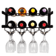 thumbnail image 2 of Rack de Almacenamiento de Vino Estante Flotante 2 niveles Soporte para Botellas de Vino y Copas, 2 of 7