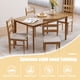 thumbnail image 3 of Original wood color solid wood dining table and chair set 5 pieces dining room table and chair set including 1 rectangle table + 4 back chairs Practical household wooden dining table and chair set, 3 of 3