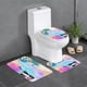 thumbnail image 1 of Splatoon Juego de 3 alfombras de baño de coral fleece: tapete de baño + alfombra de inodoro en forma de U + funda de tapa de inodoro en forma de O, 1 of 6