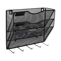 Ioensy - Organizador Del Documento Del Archivo De Montaje De Pared Versátile Versátiles De Guardado De Las Revistas Del Espacio De Letras Negras