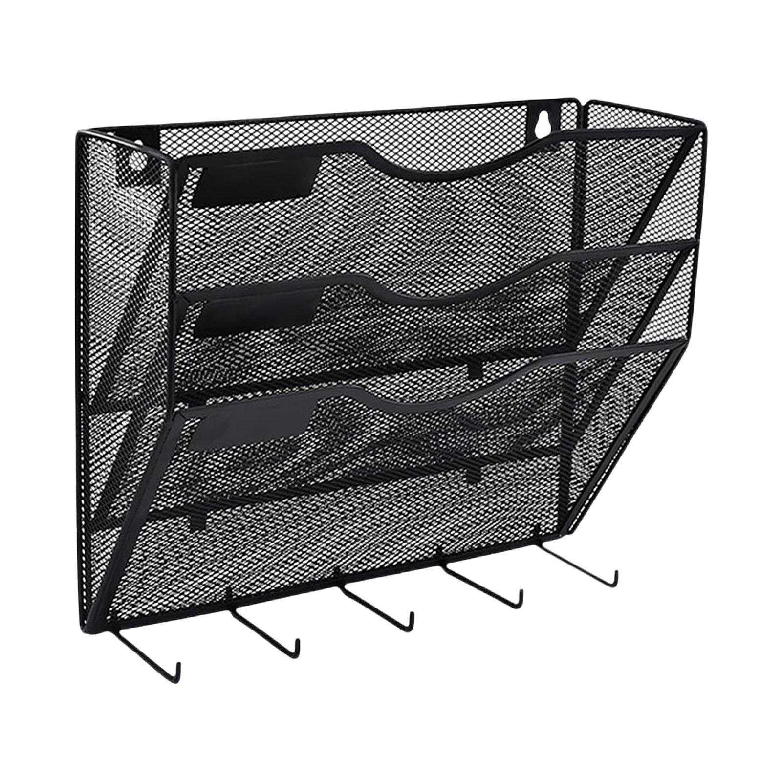 Ioensy - Organizador Del Documento Del Archivo De Montaje De Pared Versátile Versátiles De Guardado De Las Revistas Del Espacio De Letras Negras