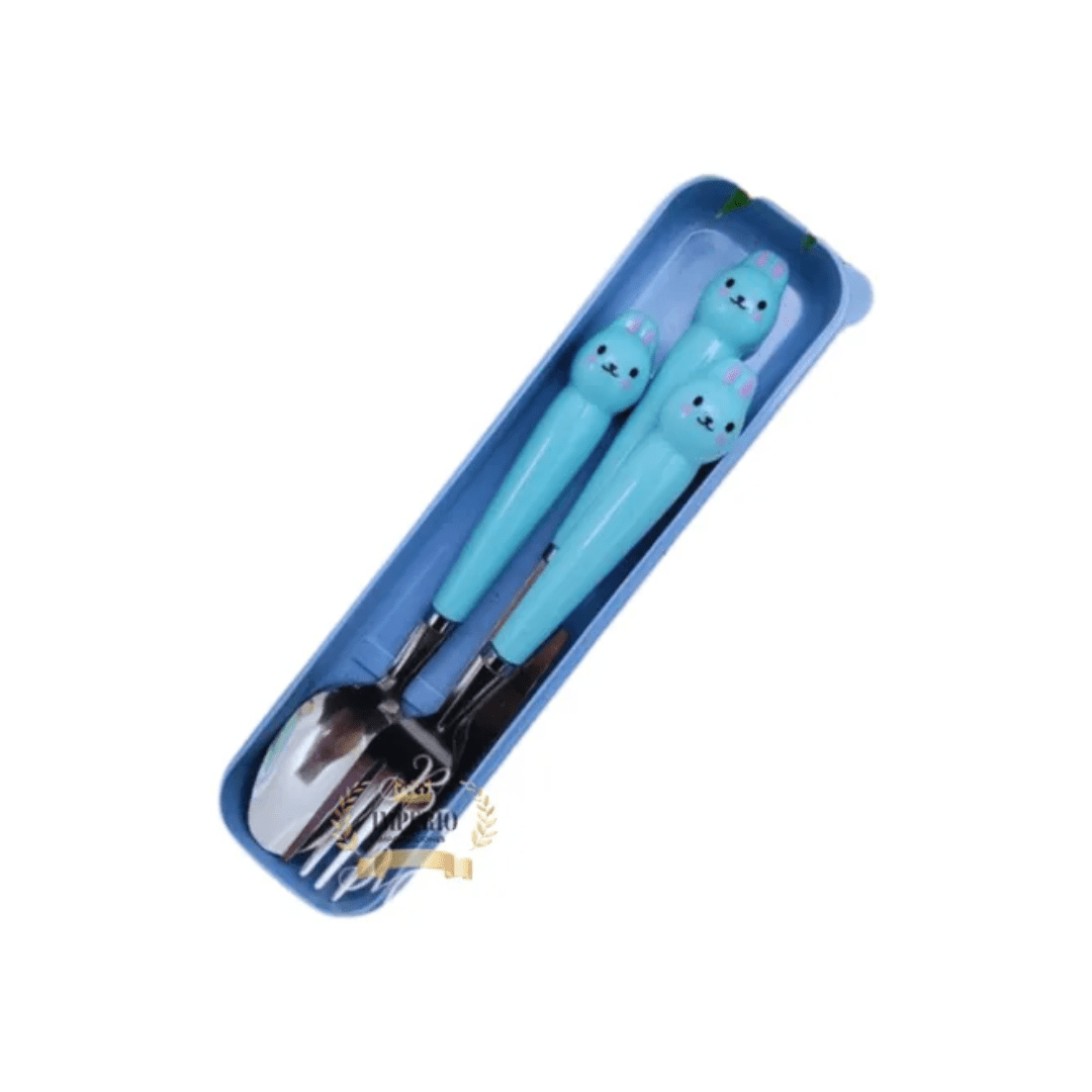 Genérico - Set Cubierto Portátil Camping Colegio Trabajo