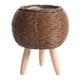 thumbnail image 4 of Cesta Tejida Soporte Para Plantas Con Patas Maceta Para Apartamento Sala De Estar Bola Marrón Oscuro, 4 of 5
