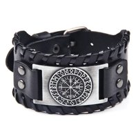 Mercado Cbf - Brazalete Masculino, Eco Cuero Diseño Metal, Pulsera Estilo Vikingo