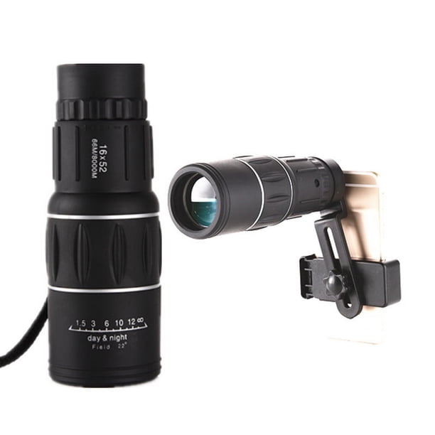 Capture Every Detail with Our High-Definition 16X52 Monocular Telescope - Perfect for Bird Watching, Camping, Travel, and Life Concerts. Use with Your Mobile Phone to Take Stunning Photos!