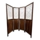 thumbnail image 1 of Biombo De Madera Resistente 4 Paneles Diseño Hoja 40x170cm beige, 1 of 7