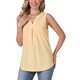 thumbnail image 4 of INSPIRE CHIC Camiseta de Verano para Mujer con Bordado de Ojales Sin Mangas Cuello en V Ajuste Suelto Ropa de Trabajo Casual 2XL Amarillo, 4 of 6