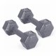 thumbnail image 1 of Par de mancuernas CAP de hierro fundido hexagonal 4,5 kg, 1 of 7