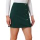 thumbnail image 1 of INSPIRE CHIC Falda de Mujer Regreso a Clases Pana Cintura Alta Botón Decorativo Falda Línea A Mini Falda Verde Oscuro L, 1 of 6