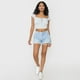 thumbnail image 4 of Blusa Mujer Off Shoulder Amarras Print Blanco Corona, 4 of 5